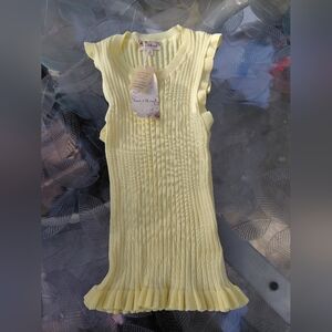 Hem & Thread Women Size S Yellow Top
